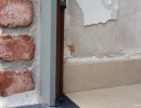 mur en briques a traiter avec injections hydrofuge contre humidite ascensionnelle