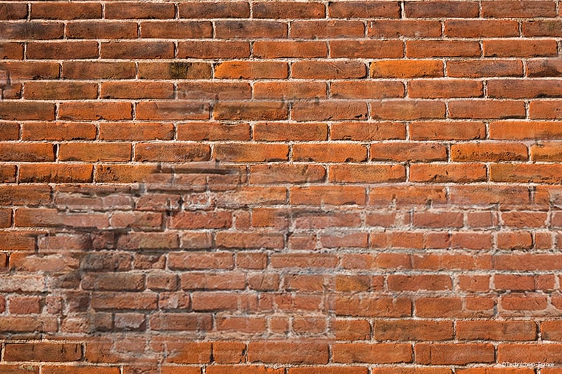Problème de salpêtre sur un mur en briques