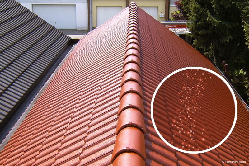 Résine colorée avec hydrofuge effet déperlant pour la rénovation toitures